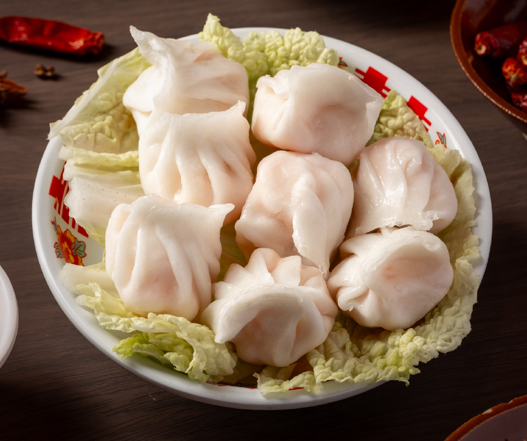 60晶莹虾饺
